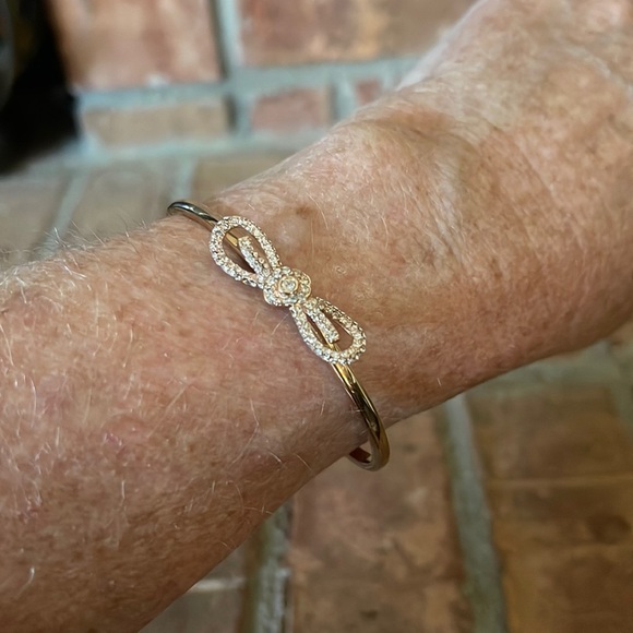 Kate Spade Gold Pave Crystal Open Cuff Bracelet - Picture 1 of 5